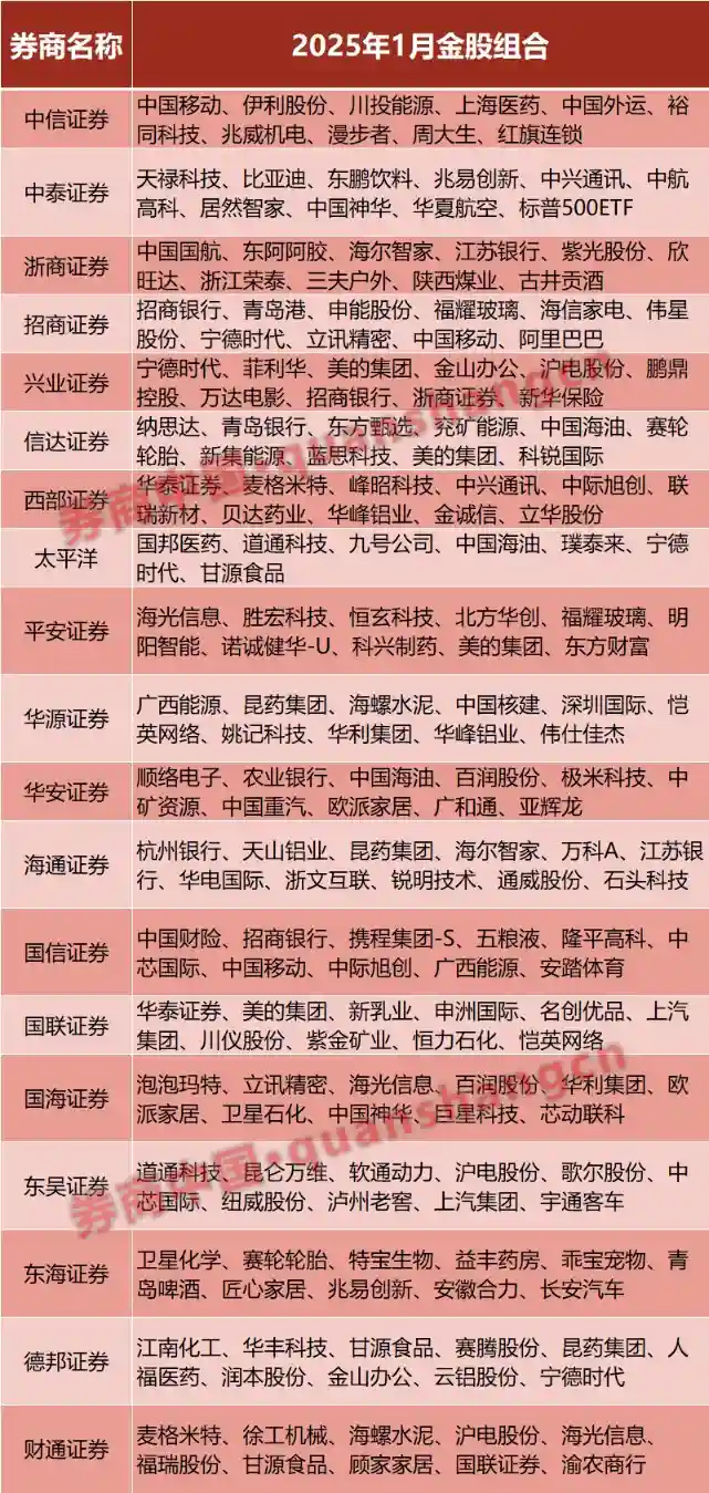 2024年首个热门板块揭晓！这些券商金股涨幅领跑全年42%